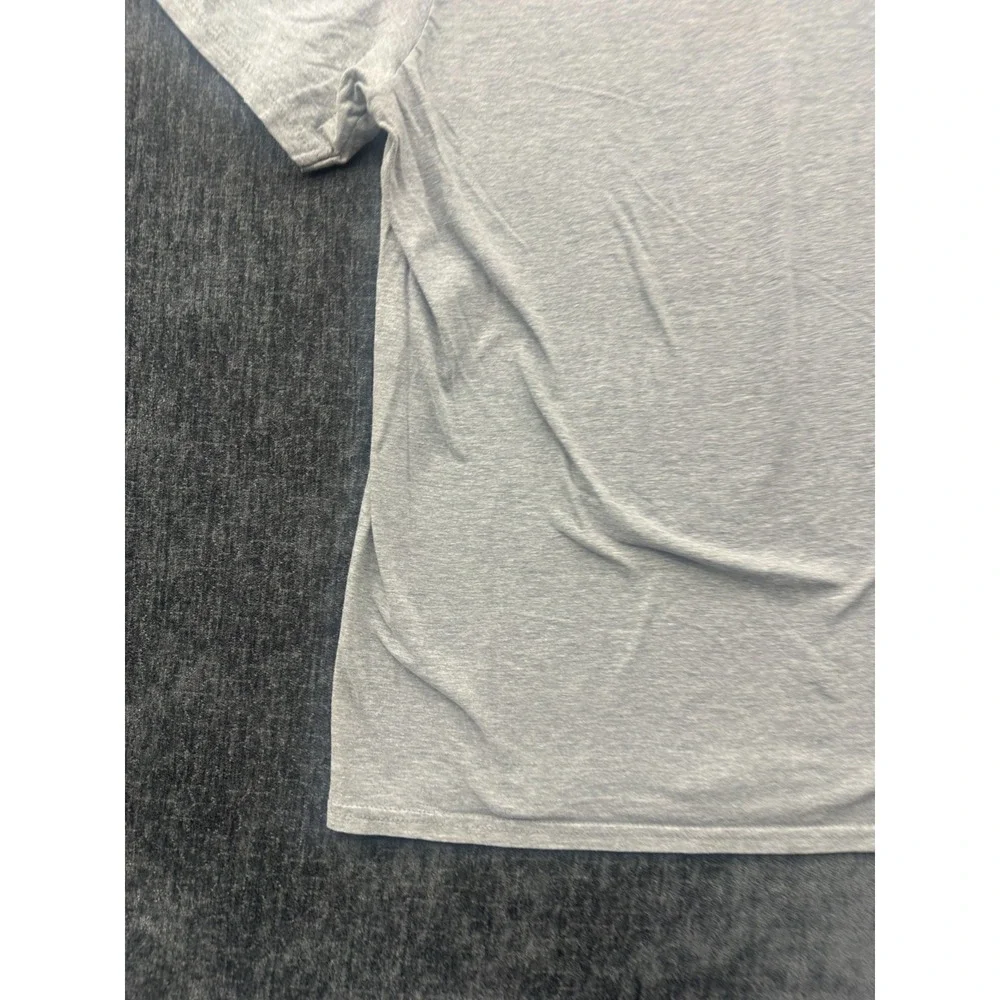 Adidas Amplifier Tee Shirt Mens Medium Gray Cotton Performance Badge Of Sport